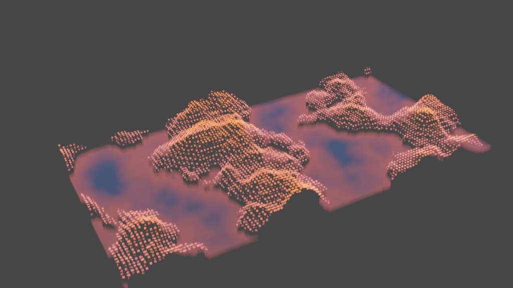 Procedural Holographic Landscape (Volumetric emission) preview image 1